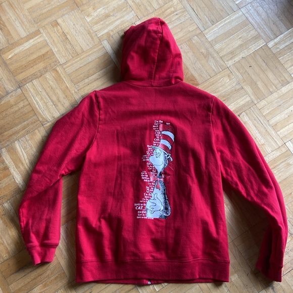 Dr Seuss “Cat in the Hat” Sweatshirt,  girls XXXL, Limited Too, full front zip - Picture 2 of 5